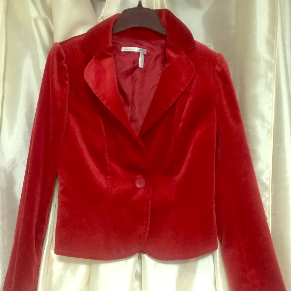 Beautiful red velvet jacket